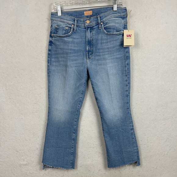 NWT MOTHER Light Blue Straight Leg Jeans - Picture 5 of 12